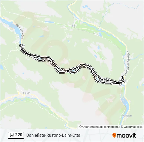 220 Bus Line Map