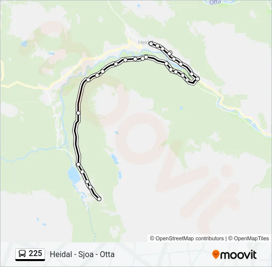 225 Bus Line Map