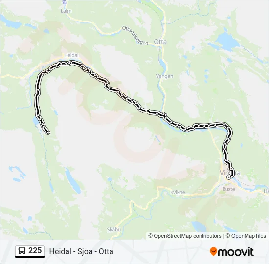 225 Bus Line Map
