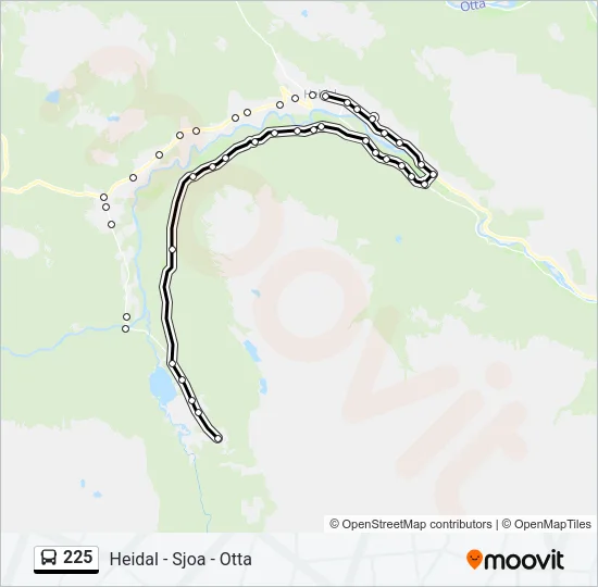 225 Bus Line Map