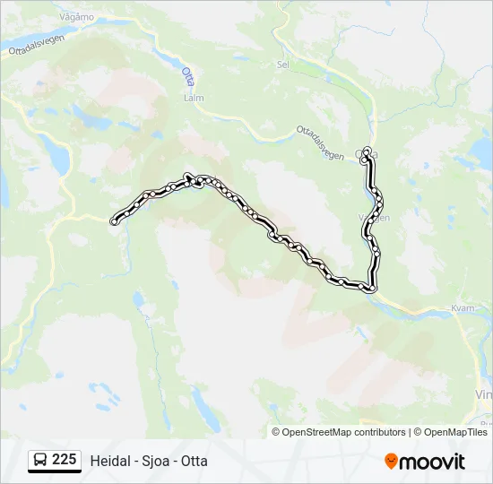 225 Bus Line Map