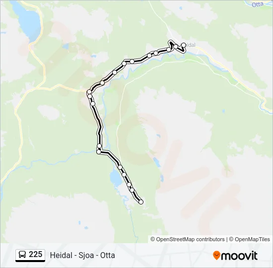 225 Bus Line Map