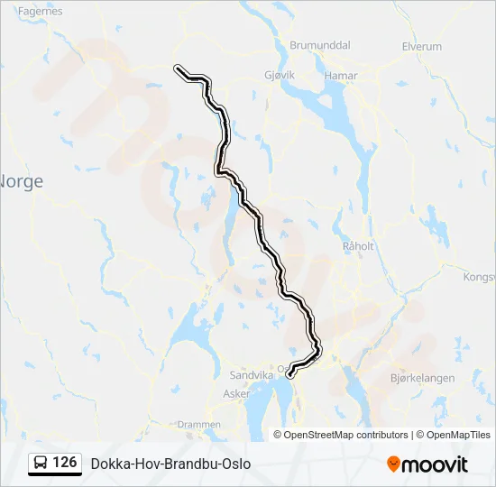 126 Bus Line Map