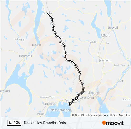 126 bus Line Map