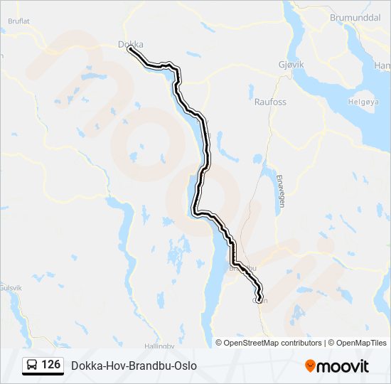 126 bus Line Map