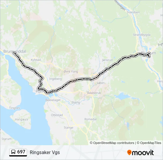 697 Bus Line Map