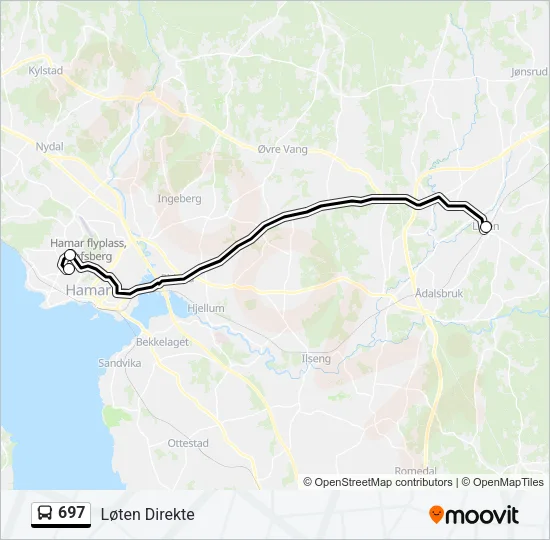 697 Bus Line Map