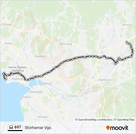 697 Bus Line Map