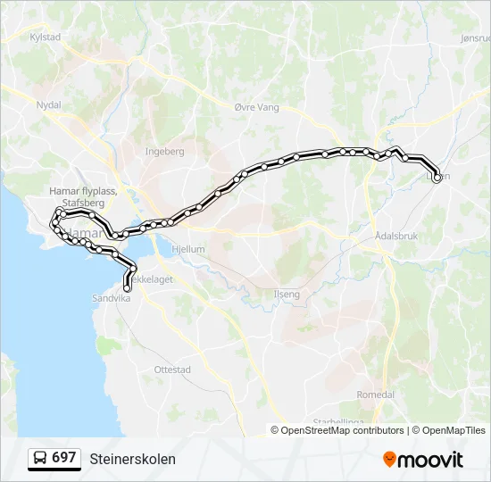 697 Bus Line Map