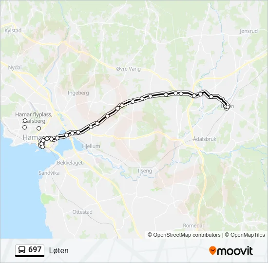 697 Bus Line Map