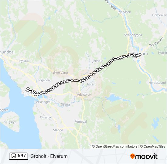 697 Bus Line Map