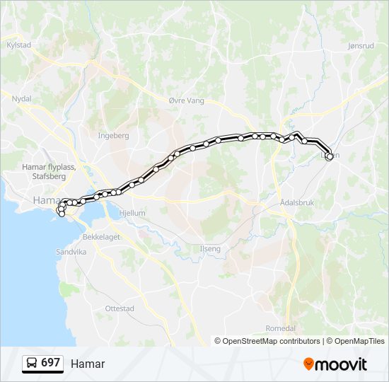 697 bus Line Map