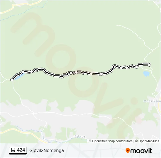 424 Bus Line Map