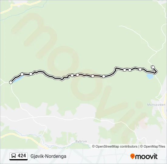 424 Bus Line Map
