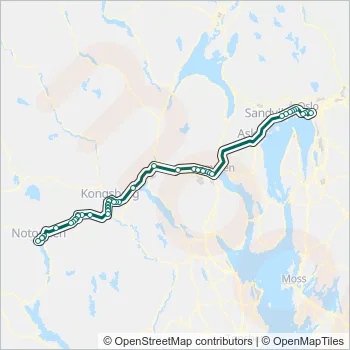 VY1 Bus Line Map