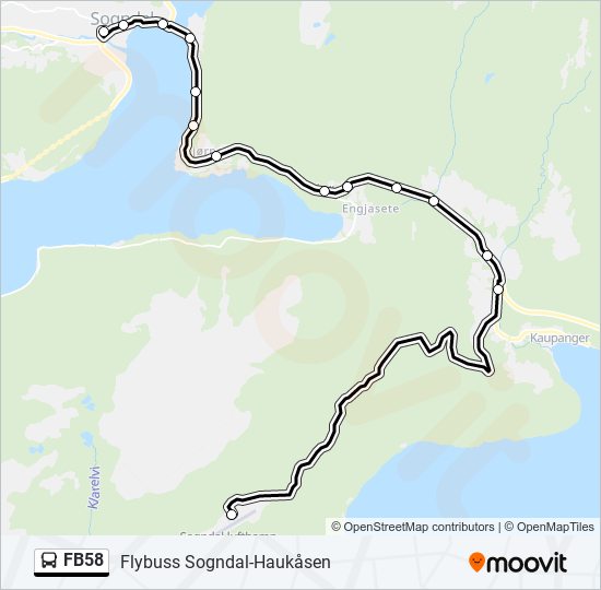 FB58 bus Line Map