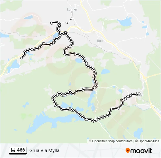 466 Bus Line Map