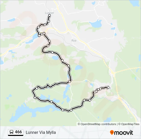 466 Bus Line Map