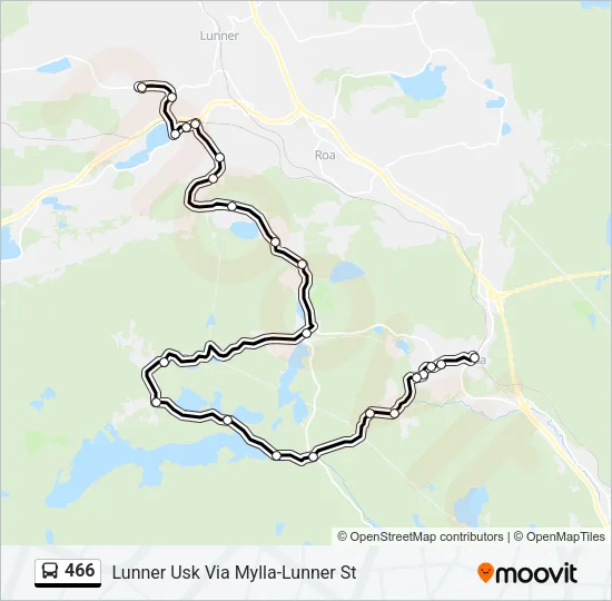466 Bus Line Map