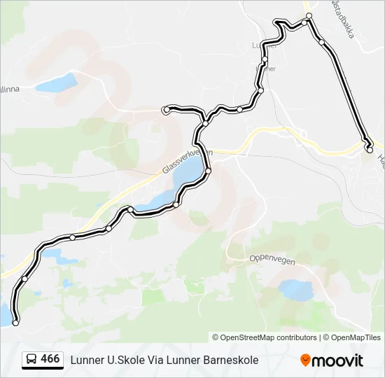 466 Bus Line Map