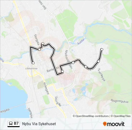 B7 Bus Line Map