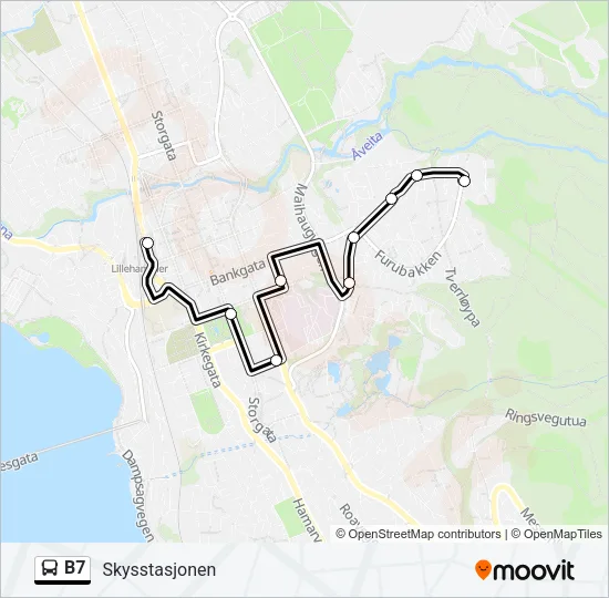 B7 Bus Line Map