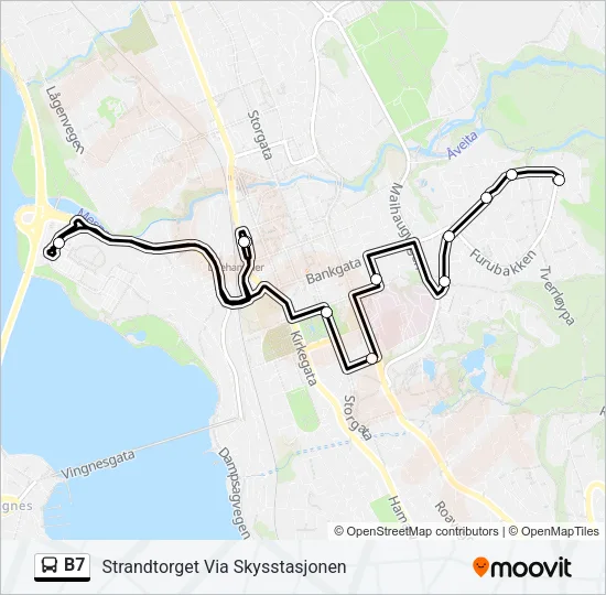 B7 Bus Line Map