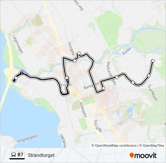 B7 Bus Line Map