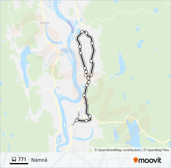771 Bus Line Map