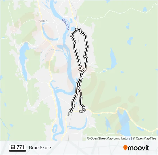 771 Bus Line Map