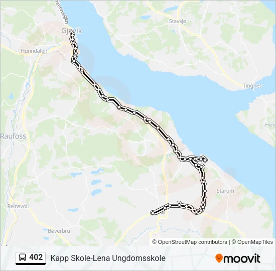 402 Bus Line Map