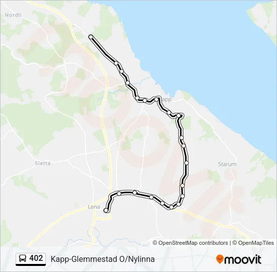 402 Bus Line Map