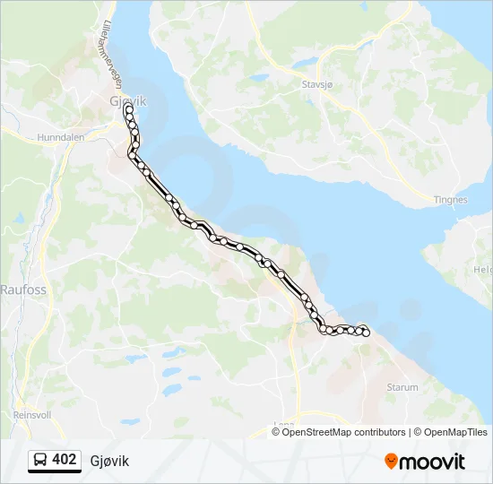 402 Bus Line Map