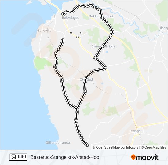 680 bus Line Map