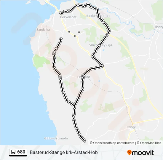 680 Bus Line Map