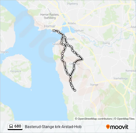 680 Bus Line Map
