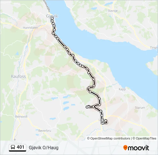 401 Bus Line Map