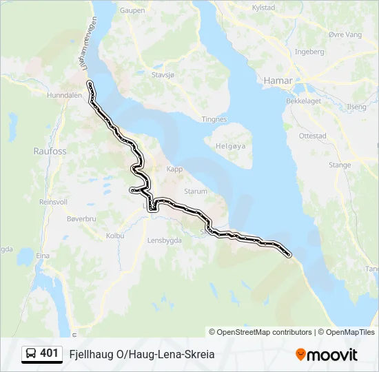 401 Bus Line Map