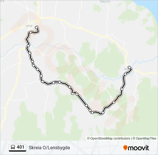 401 Bus Line Map