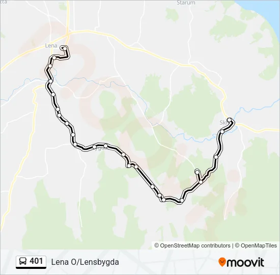 401 Bus Line Map