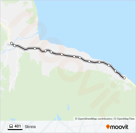 401 Bus Line Map
