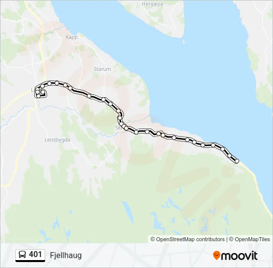 401 Bus Line Map