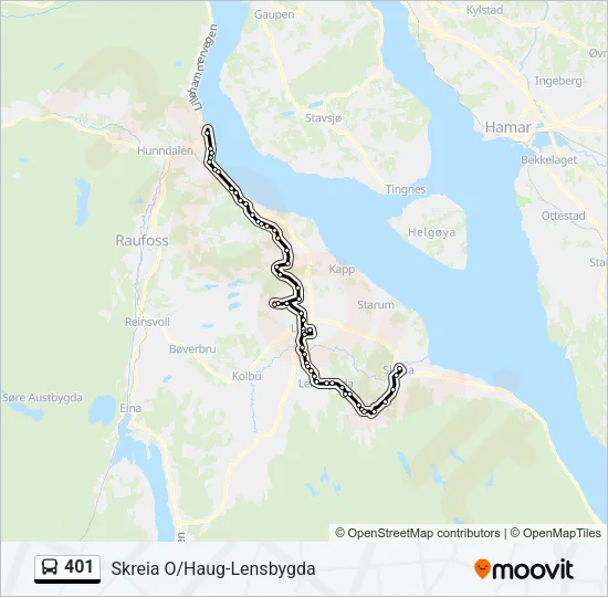 401 Bus Line Map