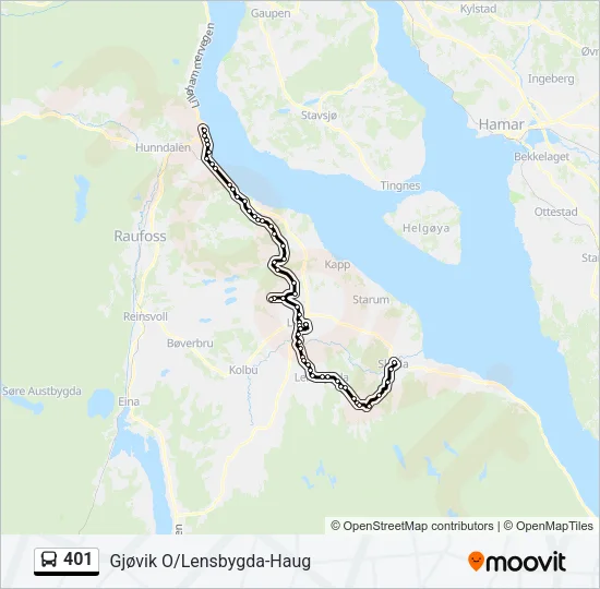 401 Bus Line Map