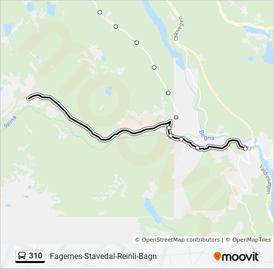 310 bus Line Map