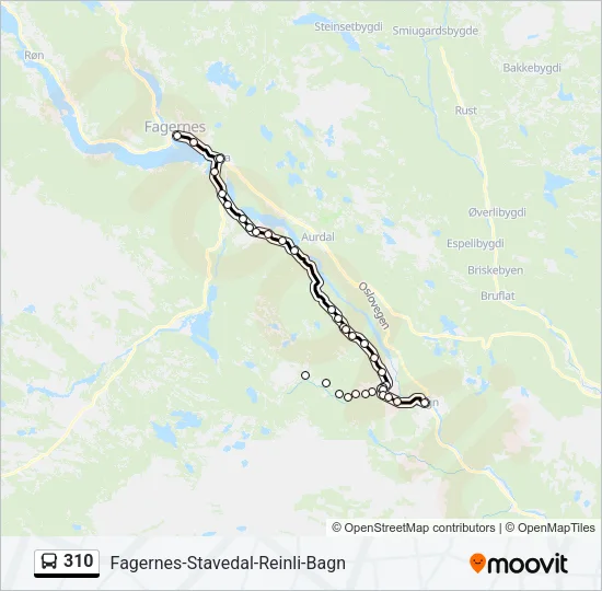 310 Bus Line Map