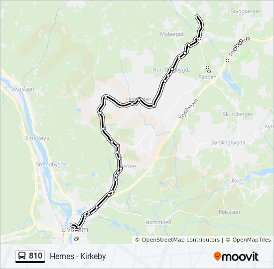 810 bus Line Map