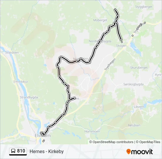 810 Bus Line Map