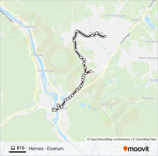 810 Bus Line Map