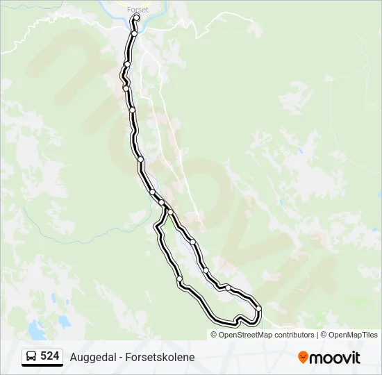 524 Bus Line Map
